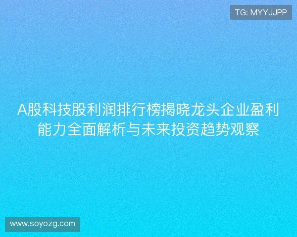 A股科技股利润排行榜揭晓龙头企业盈利能力全面解析与未来投资趋势观察 A股科技股利润排行榜揭晓龙头企业盈利能力全面解析与未来投资趋势观察